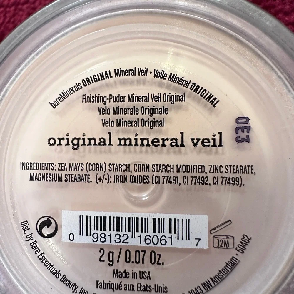 bareMinerals‎ Original Mineral Veil Finishing Powder 2g 0.07oz Translucent Loose